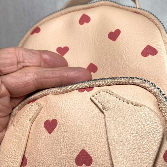 BETSEY Johnson Mini Dog Backpack Peach Hearts Rare Brand New Excellent Tags Seal - Picture 2 of 11